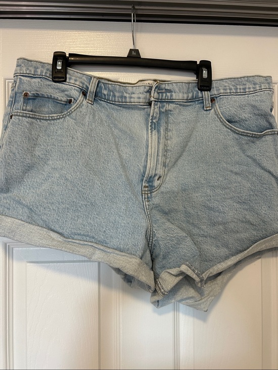 Abercrombie & Fitch Pants - Abercrombie & Fitch Light Blue Denim Roll-Hem Shorts